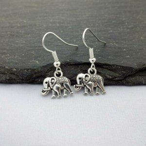 Elephant Silver Earrings